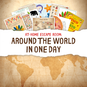 around the world in one day home escape game for kids